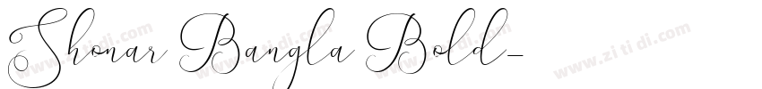 Shonar Bangla Bold字体转换